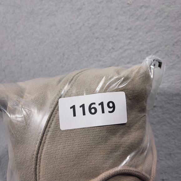 Champion‎ Hoodie Men Medium Beige Reverse Weave Pullover Sweatshirt Logo + Spots - Picture 9 of 9